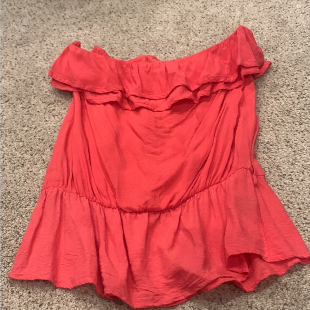Rue21 Salmon Strapless Shirt (Large)